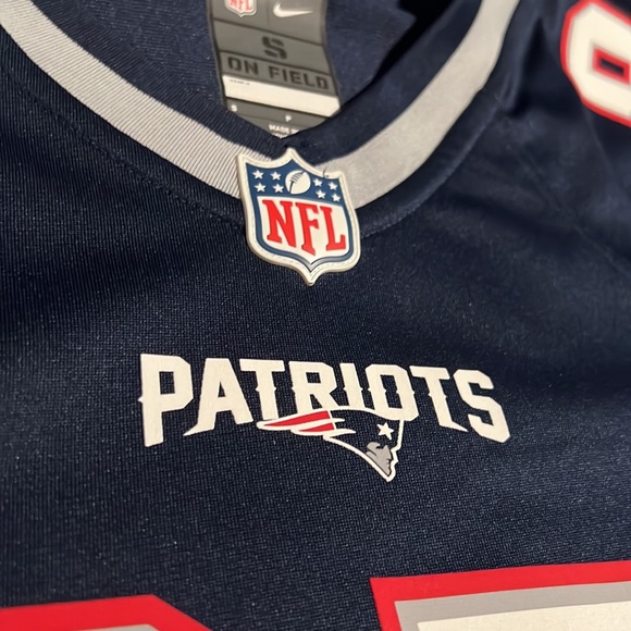 New England Patriots #87 “Gronk” Rob Gronkowski NFL Home On Field Nike Jersey - Picture 3 of 11